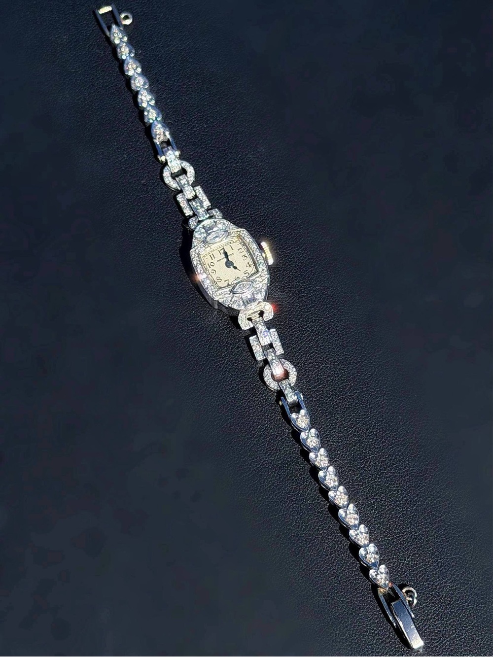 Art Deco Vintage Hamilton Platinum & 14k white gold 1.25CTW Natural Diamond - Picture 6 of 13